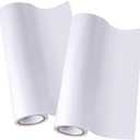 Outus Adhesive Sheet Double Sided Iron-on Patch 8 Inch x 13 ft Adhesive Fabric Patch for Badge Peel and Stick Pants, Backpack, Clothes, Curtains(2 Roll)