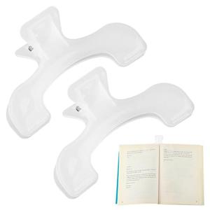2PCS Book Page Holders for Reading, Transparent Book Clip, Page Holder Bookmark for Reading Teaching and Fixing Manuscripts, Suitable for Teacher Clerk