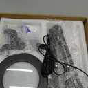 KIRKAS 10X Magnifying Glass with Light and Stand, 2-in-1 Stepless Dimmable LED Desk Lamp with Clamp, 3 Color Modes Lighted Magnifier Swivel Arm Light for Reading, Craft, Close Works - Black