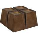 Sopicoz Wood Bed Risers (4 inch Pyramid)
