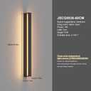 LamQee 31.5 Inch Long Outdoor Wall Lights Modern Exterior Lighting Fixtures, 3000K 24W LED Linear Outdoor Wall Sconce, Contemporary Matte Black Outside Wall Mount Lights for House Garage Porch Patio(2 Pack)