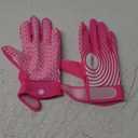 HANDLANDY Youth Football Gloves, Kids Sticky Receiver Gloves,Super Grip Football Glove Best Gift for Boys,Girls (Pink and White)