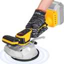 Cordless Tile Vibration Tool for DeWALT 20V Max Battery: Portable Tiler Vibration Leveling Machine with 8 Adjustable Speed,Suction Cup,Digital Display for Floor,Tile,Wall (Yellow)