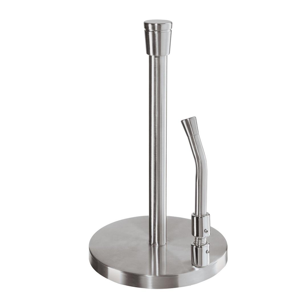 OGGI Stainless Steel Paper Towel Holder - with Tension Arm and Tear Bar, 13" Height - Stainless Steel Construction