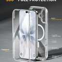 Miracase for iPhone 17 Case 6.3'', Full-Body Military Grade Drop Protection Outdoor Phone case with Built-in Glass Screen &Camera Control,Easy Installation,Compatible with MagSafe,Clear