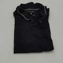 Calvin Klein Men's Stretch Pique Solid Tipped Polo (X-Large, Black Beauty)