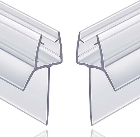 2 Pack Butecare Frameless Shower Door Bottom Seal With Long Sweep For Glass Doors (1/2" x 36")