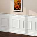 NeatiEase 4 Set Peel and Stick Wall Molding Trim Kit, 24" x24" Premade Wainscoting Panels, Self Adhesive Moulding Panel for Interior Walls Picture Frame