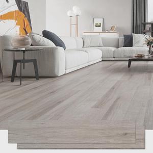 Peel and Stick Floor Tile, 36 Tiles 36"x 6" Fertile Oak Wood Grain Peel and Stick Tile, Vinyl Flooring Cover 54 sq. ft, DIY Peel and Stick Flooring for Bedroom, Kithen and Living Room