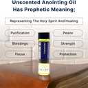 Anointing Oil Unscented for Prayers 1/4oz Pack of 6 by Oil of Joy Represents The Holy Spirit, Peace, Strength, Blessings, and Purification