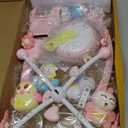 Baby Musical Crib Mobile with Timing Function Projector and Lights,Hanging Rotating Rattles and Remote Control Music Box with 150 Melodies,Crib Toy for Newborn 0-24 Months (Pink)