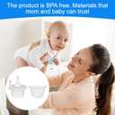 2 x 6pcs Breast Pump Replacement Parts for Babybuddha, Include 4 Silicone Duckbill Valves and 2 Silicone Diaphragms BPA-Free DEHP-Free Bbreast Pump Replacement for Zomee Z1/Z2