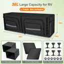 36" RV Overhead Soft-Sided Storage Cabinet, RV Organizer Storage Cabinet Compatible with Mercedes-Benz Sprinter, Ford Transit & RAM Promaster Vans, Black