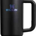 Stanley Quencher H2.0 Tumbler with Handle and Straw 30 oz | Flowstate 3-Position Lid | Cup Holder Compatible for Travel | Insulated Stainless Steel Cup | BPA-Free | Black Chroma