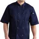 Chef Works Unisex Volnay Chef Coat (Large, Navy)