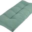 Patio Bench Cushion 42 x 18 Inch, Non-Slip Water Resistant Long Seat Pads, Indoor Outdoor Tufted Loveseat Cushion for Garden, Swing, Settee, Window, Wicker, Front Porch(Aqua Leala)