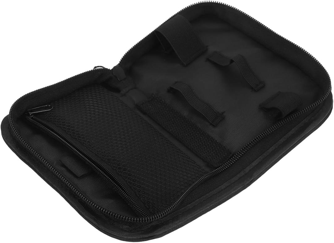 ERINGOGO Portable Black Organizer Bag Shockproof Travel Case for Blood Supplies Lightweight Medical Storage Pouch for Go Monitoring