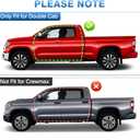 TOP-MAX Window Molding Trim Seal Compatible with 2007-2021 Toyota Tundra Double Cab, 4 Pcs Black Window Weather Stripping Replaces 68210-0C020 68164-0C010 (NOT FIT for Crewmax)