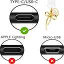 MORWLAT Bow Letters Dust Plug Charm Compatible with Kindle Paperwhite,Type C/USB C Dust Plug, Women Gift for E-Reader Lover Teachers Students(E)