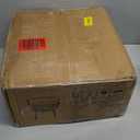 Wimarsbon Vanity Stool with Storage, Faux Fur Ottoman Chair with Metal Legs, Round Makeup Vanity Chair for Bedroom or Dressing Table, Modern Small Ottoman Seat (White)