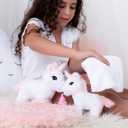 Unicorn Stuffed Animal for Girls 4 PCS Mommy and Baby Plush Unicorn Toy Set with XL Furry Purse and Doll Blanket Unicorn Gift for Girls Ages 3 4 5 6 7 Birthday Toddler Gift Christmas