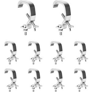 10 Pack STMIDVG Stage Light Clamp Hook,Aluminum Alloy Truss C-Clamp,Load Capacity 55LB Truss Clamp for DJ Lighting Par lights Sport Lights,Fit for 30-50mm OD tube/Pipe