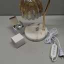 Candle Warmer Lamp with Timer, Electric Candle Warmer with 2 Bulbs for Scented Candles, Dimmable Wax Melt Warmer with Marble Base for Home Room Dcor, Gifts for Women Mom (Amber)