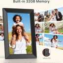 BIGASUO Digital Picture Frame, 10.1" Frameo Digital Frame WiFi with 32GB Memory, 1280x800 IPS Touch Screen, Send Photos/Videos from Your Phone Anywhere, Photo Gifts for Parents and Grandparents