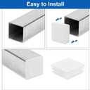 uxcell 1 3/16" (30mm) Square Tubing End Caps, 32 Pcs Plastic Hole Plugs Insert End Cap for Metal Tubing Post Chair Leg Table Bookshelves Furniture, White