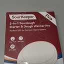 SourKeeper, Larger 2-in-1 Sourdough Starter Warmer Pro - 2026 Upgrade Larger Heating Plate, Dough Temp Probe, 1F Control (70110F), 24H Timer, Real-Time Monitoring Black