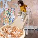 Realhaha Ball Pit Balls 100 Play Balls Plastic Balls for Baby Girls Toddlers Kids Play Tent Pool Playhouse Playpen Party Decoration 2.2 2.36 2.75 Inch (Brown)