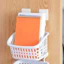 Hanging Plastic Storage Basket, Small Hanging Organizer For Bathroom, Kitchen, Dorm Room, Wall Mounted