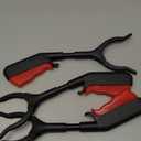 Trash Grabber Tool 4pcs 30cm 12inch Short Grabber Reacher Tool Claw Rubbish Tong Lightweight Portable Grabber for Adults Seniors Litter Pickers Black Red