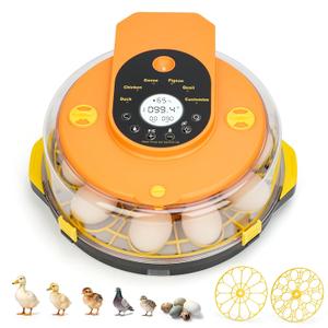 Incubators for Hatching Eggs -15-Egg Automatic Egg Chick Incubator with 5 Smart Preset Modes and Egg Turning, Temperature & Humidity Control Incubator for Goose Duck Children's Day Gift