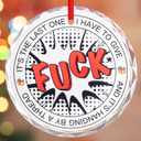5 x Funny Christmas Fuck Ornaments 2025, Glass Naughty Ugly Christmas Tree Hanging, Dirty Inappropriate Ornaments Exchange for Adults, Exchange Funny White Elephant Gifts