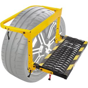 Tire Step for Truck Upgraded, SUV and RV Adjustable Folding Heavy Duty Wheel Step, Non-Slip Steel Surface, Max 350 Pounds