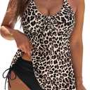 Blooming Jelly Womens Tankini Swimsuits Modest Tummy Control Bathing Suit Two Piece Swim Suit 2026 Swimwear with Bottoms L
