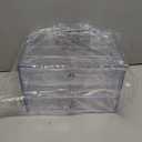 1 Pack 3 Drawer Washi Tape Organizer Plastic Washi Tape Storage Cube Organizer Box 10 x 7 x 6.8 Large Capacity Clear Storage Drawer Holder for Art Craft Embellishments Jewelry Makeup