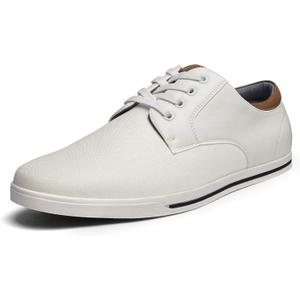Bruno Marc Men's Oxfords Sneakers Casual Dress Shoes (13, White)