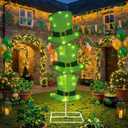 St. Patrick's Day Theme Lighted Yard Signs, 42 Inch St Patricks Day Yard Outdoor Decorations for Saint Patrick Irish Home Lawn Patio Backyard Garden Decor(Leprechaun Hat)