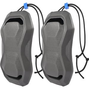 2Pcs Boat Fenders Boat Bumpers for Docking with Nylon Rope for Edge or Side, Boat Dock Bumpers Fender,Marine Fender Guard for Yachts, Sailing Dinghies, Bass Boats Accessories (Gray)