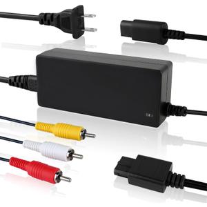 AreMe AC Power Supply Adapter, AV Composite Cable for Gamecube NGC System