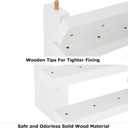 2 Pack Wood Cake Pop Stands for Display 3 Tier White Wooden Lollipop Holders 17 Hole Sucker Stand for Dessert Table for Wedding, Birthday Party Fit 0.16" / 4mm Lollipop Sticks