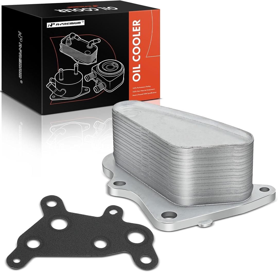 A-Premium Engine Oil Cooler Compatible with Chevrolet Equinox 2018-2025, Malibu 2016-2025, Cruze 2016-2019, Trax 2021-2022 & GMC Terrain 2018-2024 & Buick Encore 2016-2019 2021-2022, 1.4L 1.5L