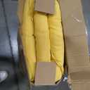 EAGLE PEAK Tufted Outdoor/Indoor Seat/Back Chair Cushions, Set of 2, 42'' x 21'', Yellow