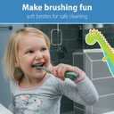 Dr. Brown's Toddler Toothbrush, Dinosaur, Green and Orange, 2-Pack