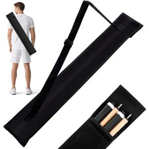 Sosation Pool Cue Case 2 x 2, Pool Stick Case for Holding 2 Butts & 2 Shafts, 32" Long Soft Billiard Cue Sling Bag for Men and Women
