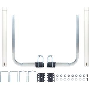 1 Pair of Boat Trailer Guide, Trailer Guide Ons Galvanized Steel for Boat, Fishing Boat, Sailboat Trailer, Silver and Black, L Shaped/T Shaped