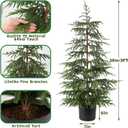 Artificial Norfolk Pine Christmas Tree - 3Ft Realistic Faux Christmas Tree for Home Indoor Outdoor Christmas Decorations