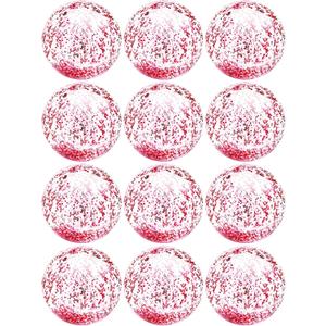 12 Pack Inflatable Beach Balls Bulk 16" Pink Glitters Pool Toys Balls for Pool, Beach, Summer Pool Party - Swimming Pool Game Water Beach Toys Kid Party Favor Decorations Summer Blow Up Beach Ball